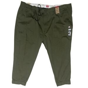 Levi's Jogger Pants Mens 5XL XX Chino Tapered Leg Stretch Waist Casual Green NWT